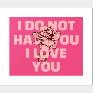 I DO NOT HATE YOU I LOVE YOU Posters and Art